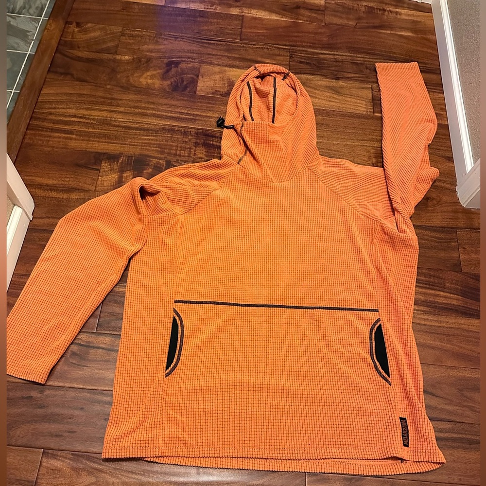 Melanzana Men’s Micro Grid Hoodie. XXL. Orange. Great condition